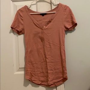 Pink Henley Top